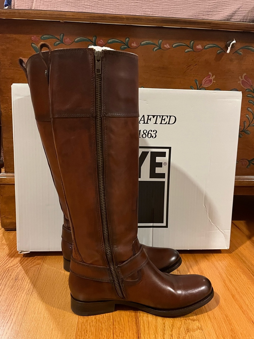 Frye | Melissa Harness Inside Zipper | Redwood | Size 7 M | Worn Once - Picture 4 of 16